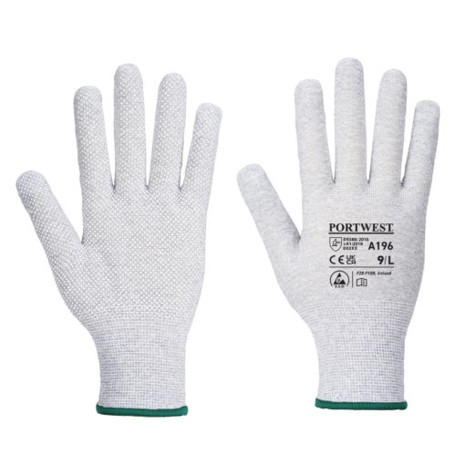 a pair of white gloves