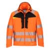 a jacket with reflective stripes